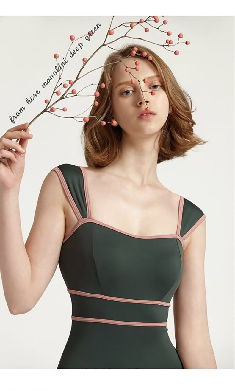 2020欧美风新款泳衣女性感美背遮肚显瘦保守连体温泉泳装厂家批发