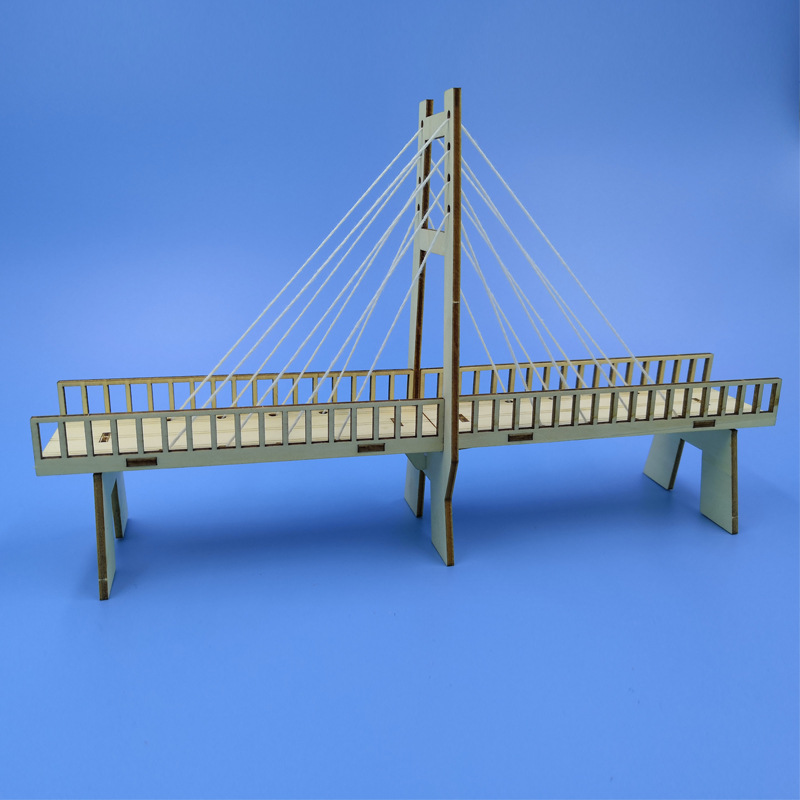 科技小制作小发明斜拉桥小学生手工幼儿园科学实验玩具批发