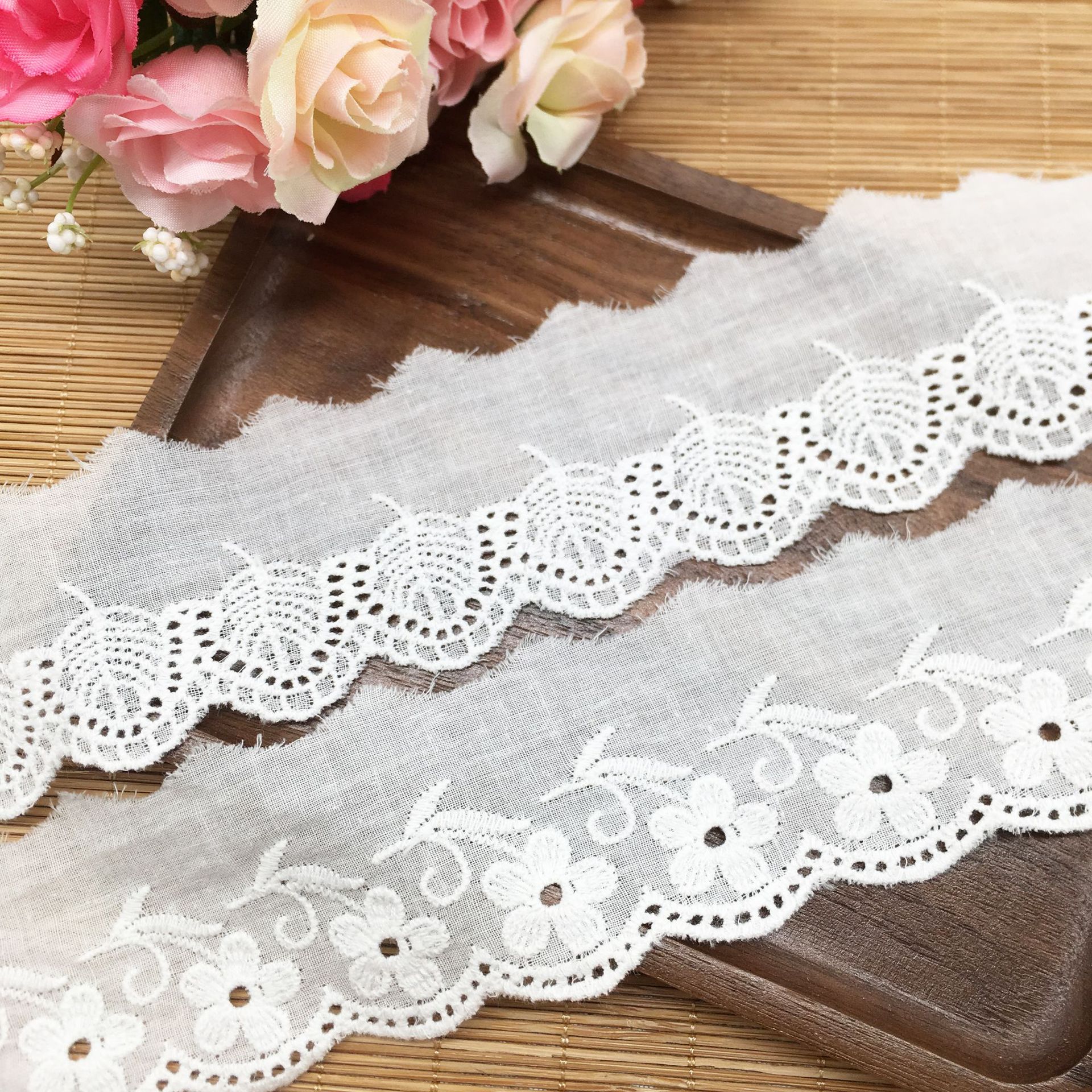 经典款棉布刺绣花边条码家居软饰diy装饰蕾丝花边服装花边辅料