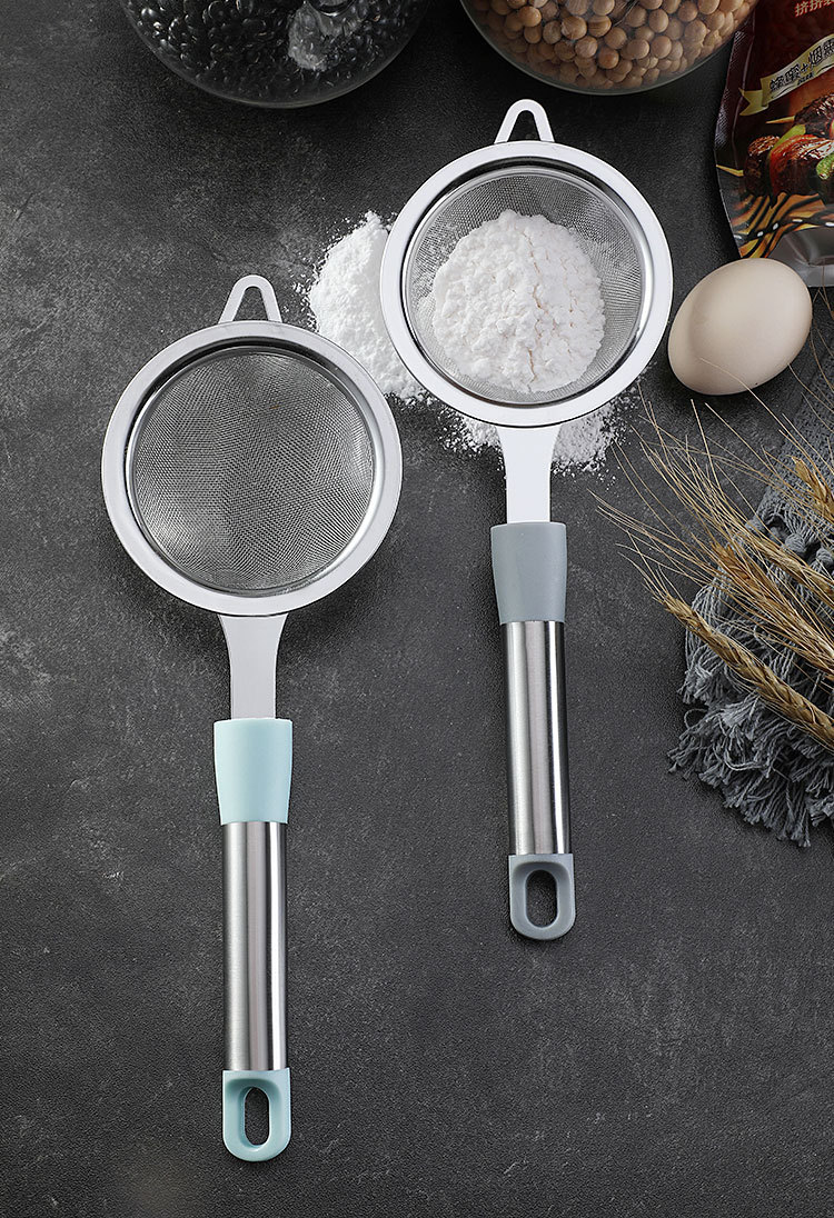家用不锈钢筛网面粉筛筛子漏网油格网漏过滤网筛厨房小工具滤油勺