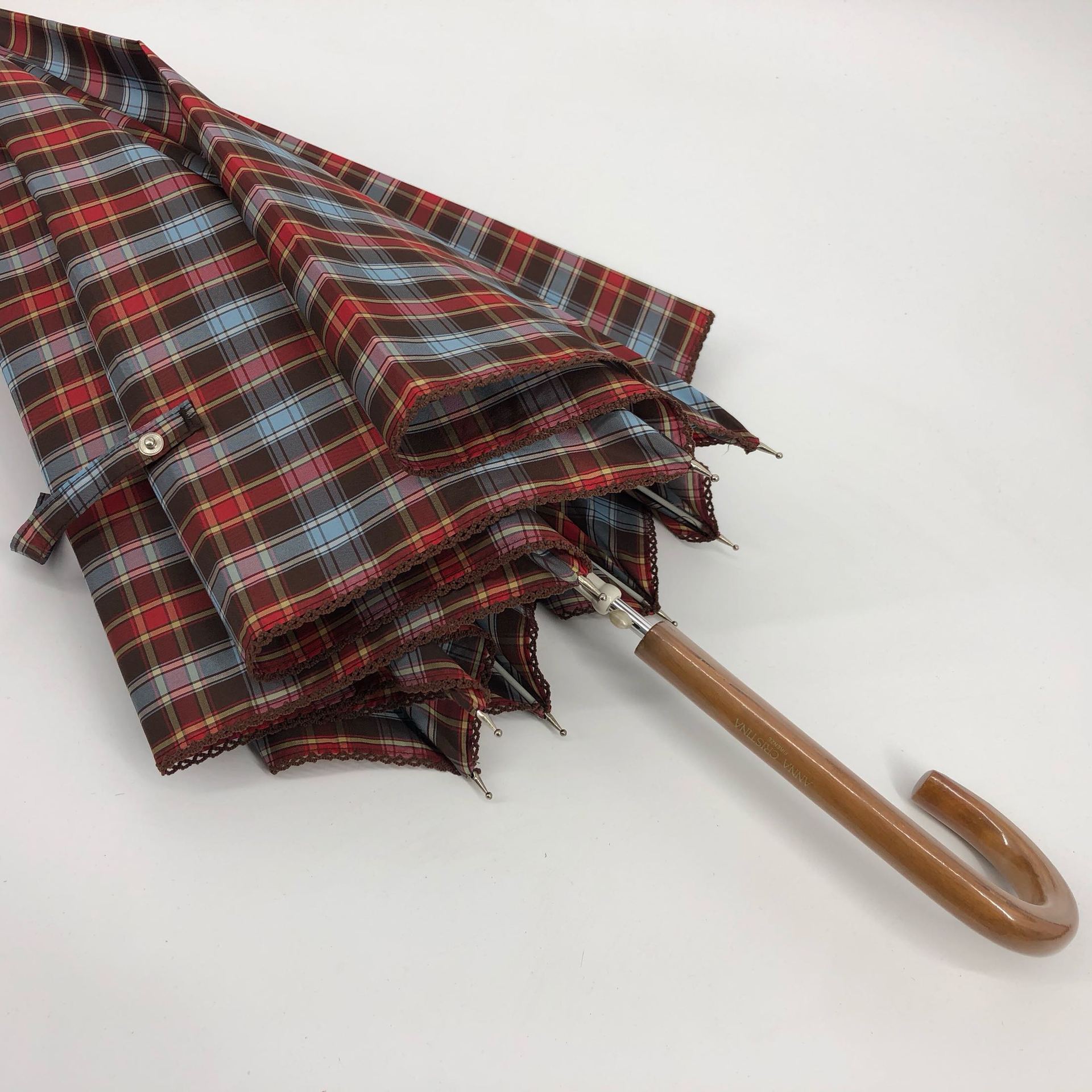 包邮日本伞tc布复古花边木柄木杆长柄伞防紫外线太阳伞晴雨两用女