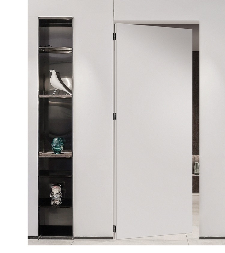 白色实木隐形门室内暗门密室门客厅护墙板卧室隐藏门定制