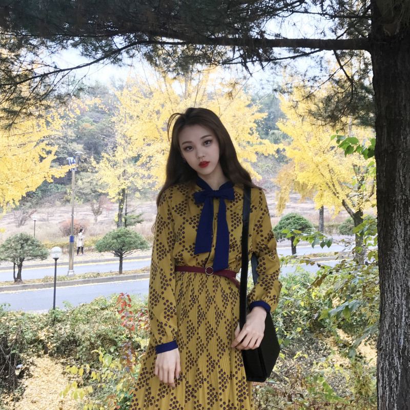 轻熟风女装气质女神范衣服桔梗法式初恋复古超仙女森系连衣裙春秋