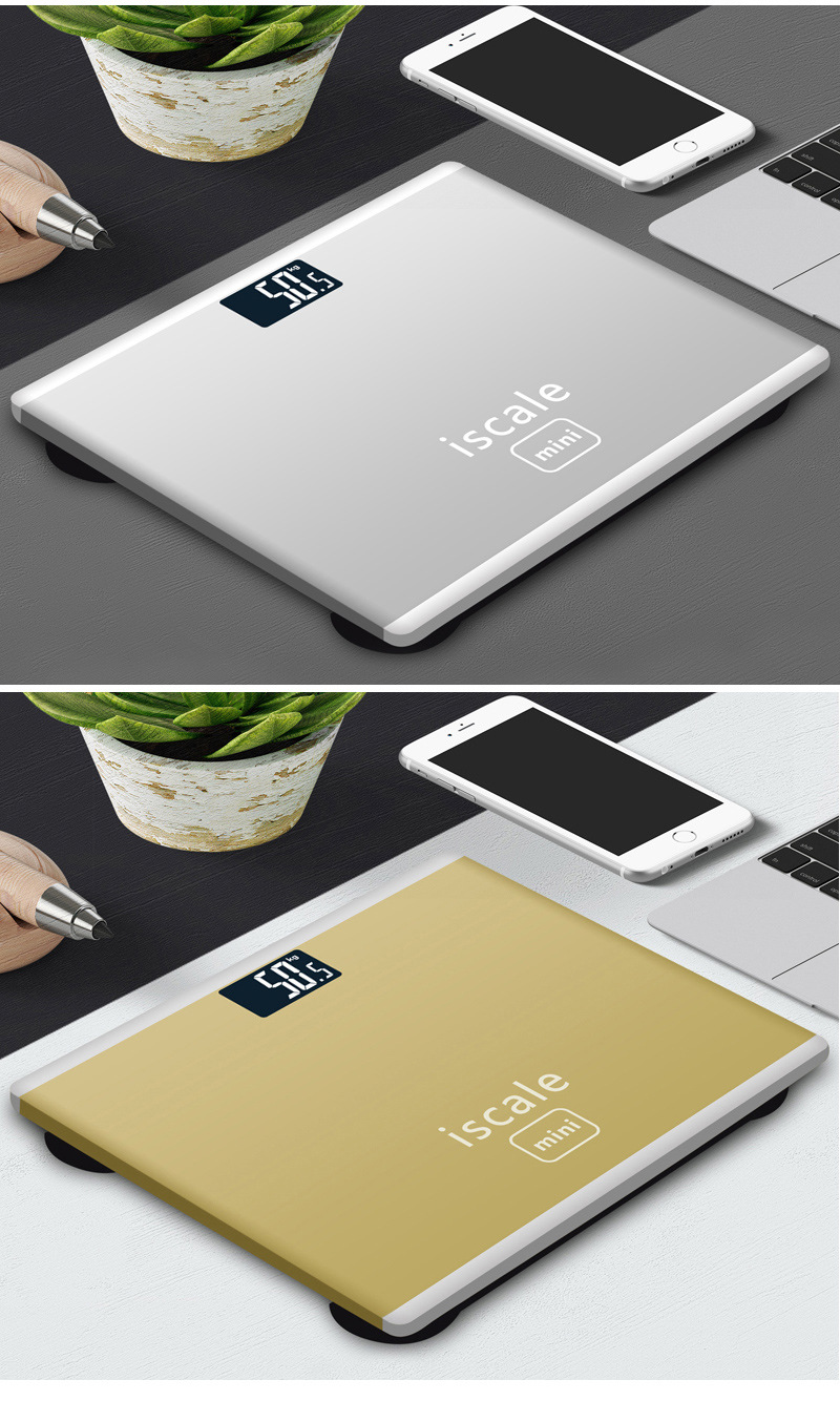 厂家直销小型家用体重秤 女生宿舍迷你称重健康秤 方形人体电子秤