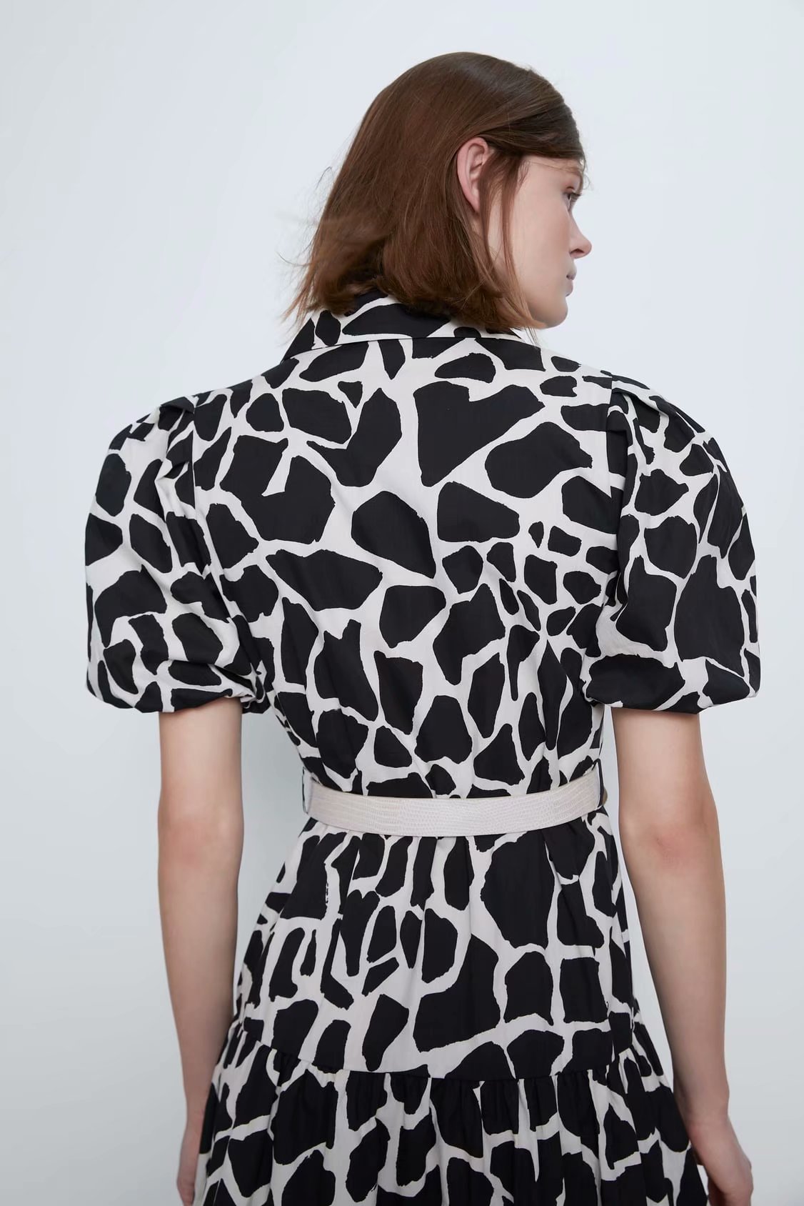 欧美批发2020春季动物纹印花连衣裙c4-30678