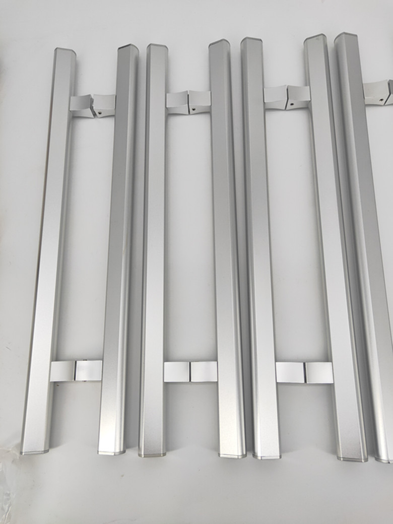 有框玻璃门拉手地弹簧门木门大门大把手现代简约铝色氧化铝