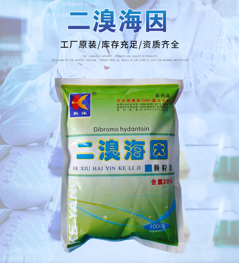 现货二溴海因含量99%工业级二溴海因 片剂 粉剂二溴海因