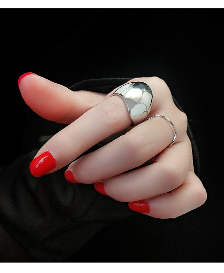 钛钢铸造饰品 大光面钛钢质感戒指电镀18ck真金不褪色不过敏 a099