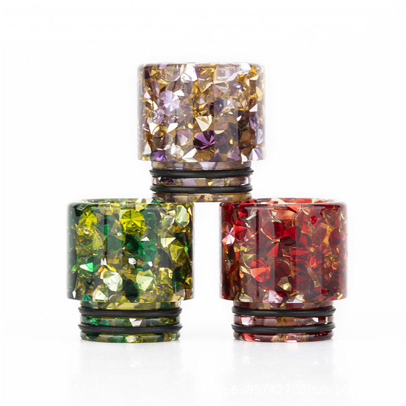 跨境专供 810钻石树脂烟嘴 drip tip 810彩虹烟嘴tfv12王子吸嘴