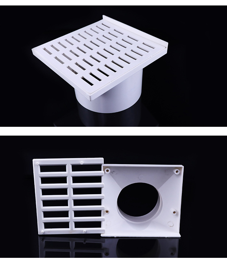 【一件代发】pvc 侧排地漏口50 75 110 160侧地漏侧墙出水口