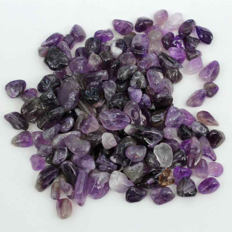 天然紫水晶消磁石水晶碎石手链净化水晶石能量石摆件