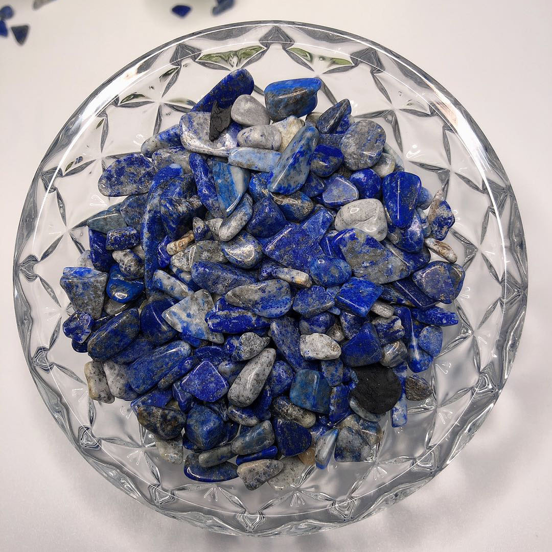 天然青金石水晶碎石消磁石花盆鱼缸造景装饰手工diy材料填充枕头