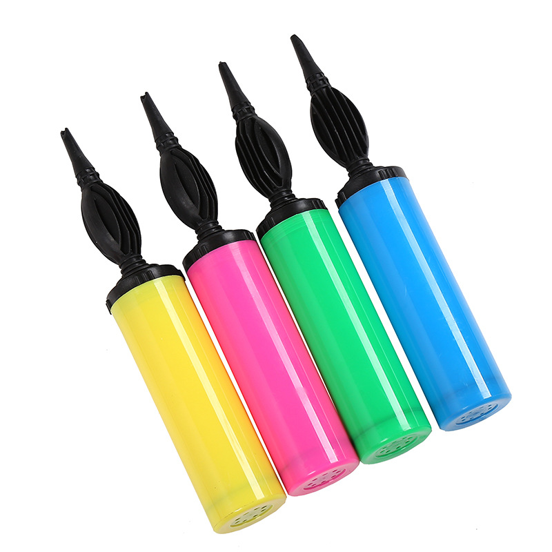 批发手动气球打气筒家用圆嘴打气筒手打气筒手推打气筒塑料气筒