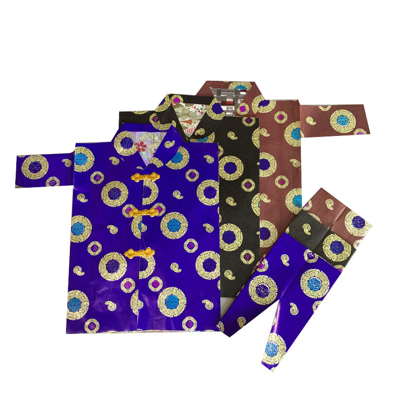 男士纸糊成品寒衣棉衣十月一上坟纸衣服烧纸祭祀殡葬死人大全纸活