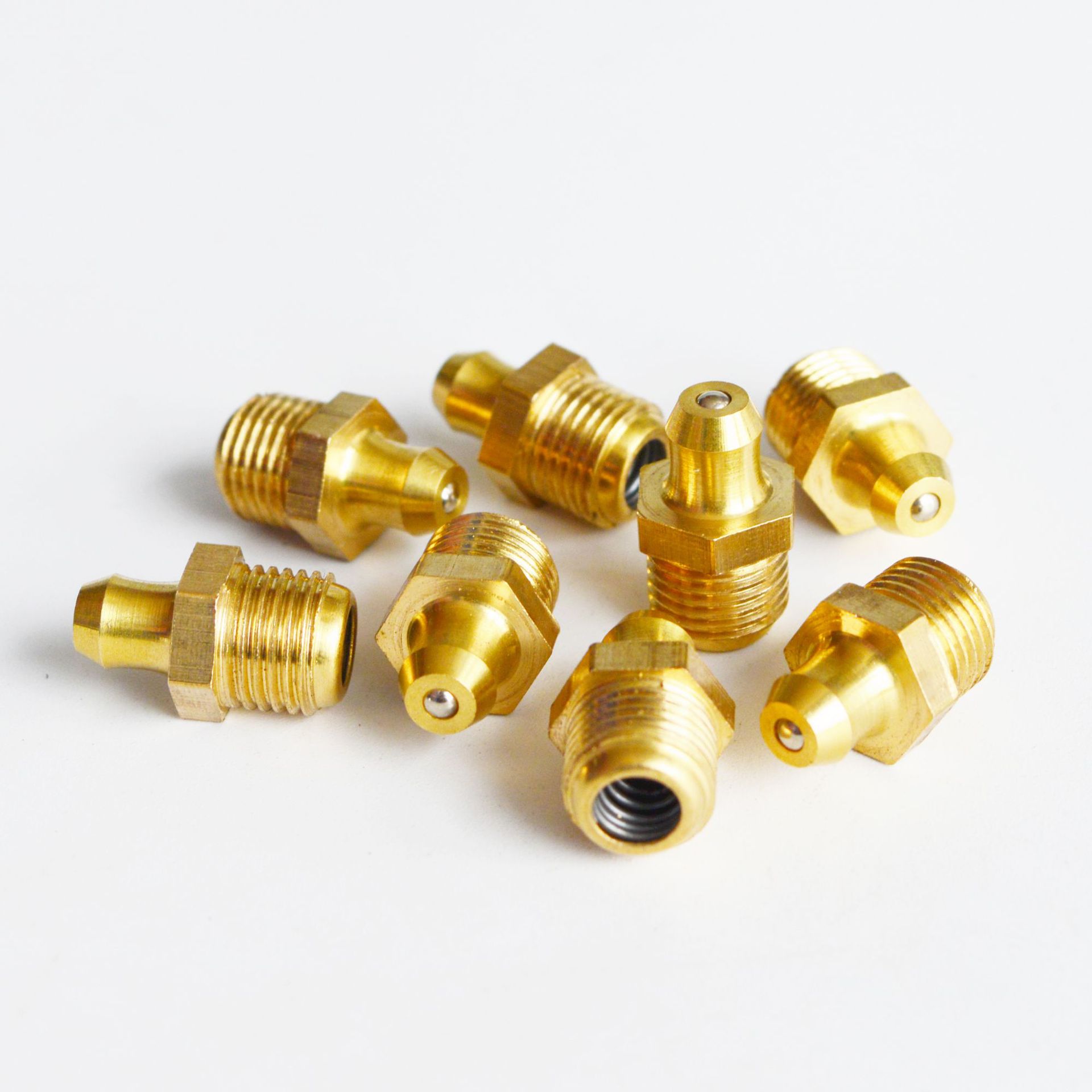 gb1152黄油嘴 直通式压注铜油杯gb1153不锈钢弯油嘴咀黄油枪尖嘴