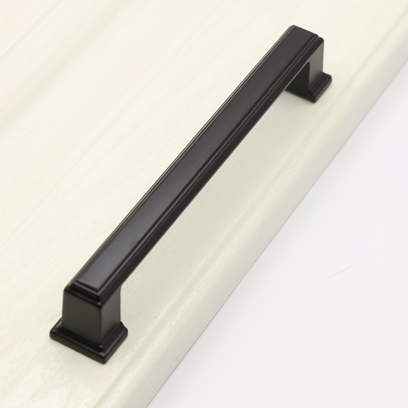 免打孔房门木门拉手推拉玻璃塑钢移门把手黑色铝合金明装拉手加厚