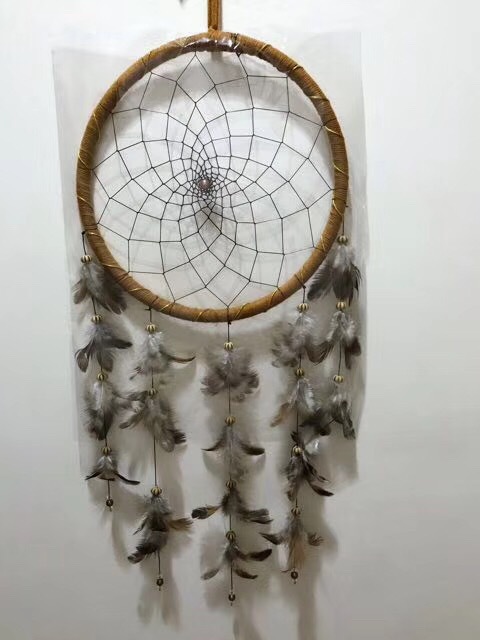 新款创意多色五角星月亮手编捕梦网 家居装饰挂壁挂件礼物