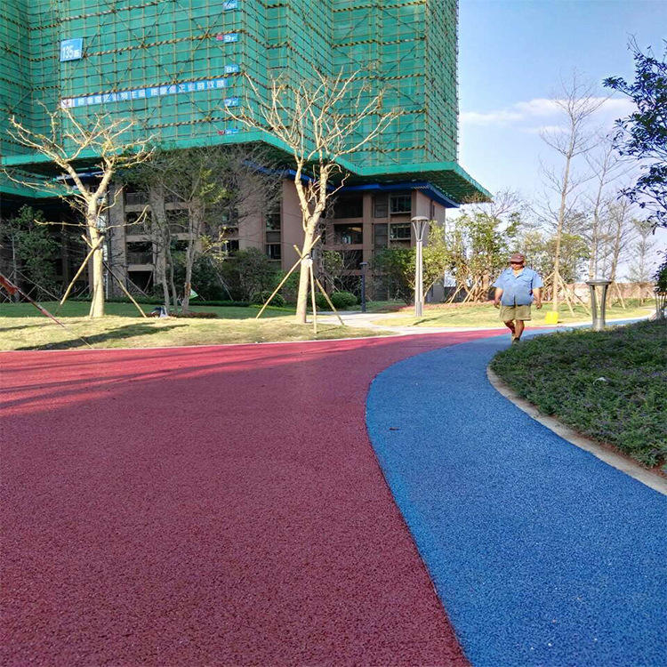 彩色透水混凝土胶结料 彩色透水混凝土代工厂家透水地坪材料厂家