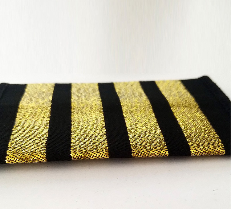 航空飞行员肩章 飞机师制服机长肩章 驾驶员肩章金色4杠肩章定做