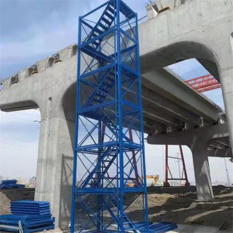 重型梯笼 基坑梯笼 挂网式安全爬梯 建筑施工专用安全爬梯