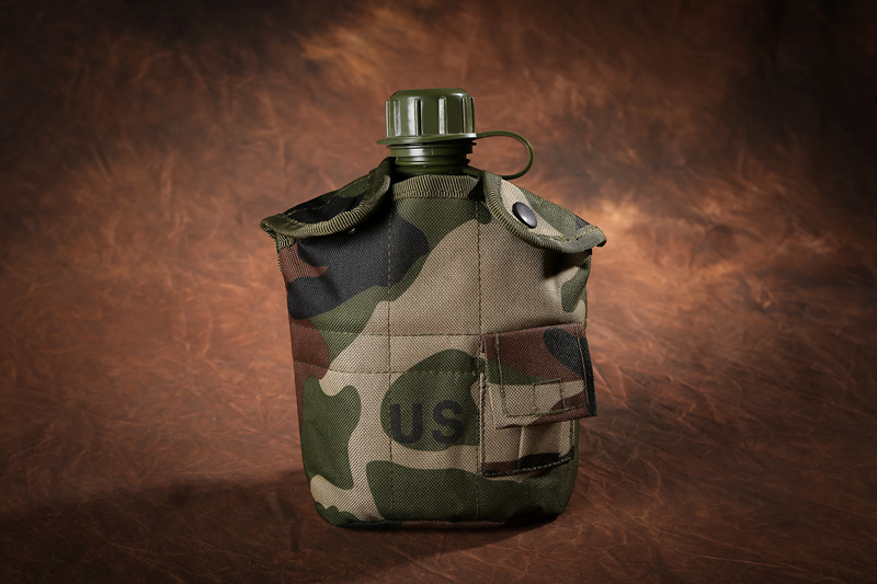 us水壶户外军迷单兵野外生存迷彩水壶三件套男女四季运动水壶装备