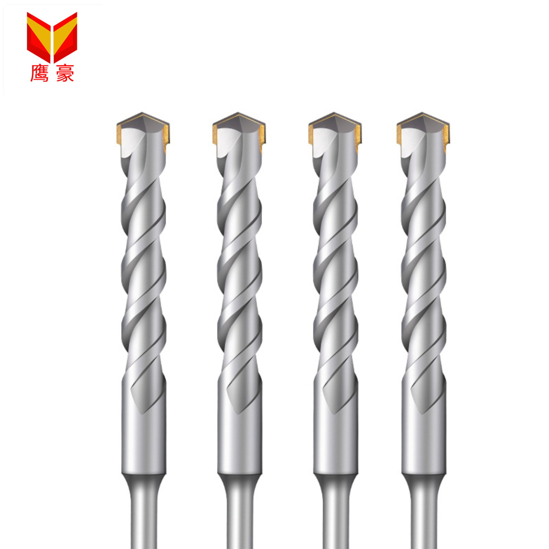 加长穿墙钻头电锤钻头混凝土冲击钻头两坑两槽圆柄四坑方柄建工钻