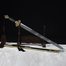 龙泉市刀剑工艺收藏品纯铜包边春秋永乐剑一体八面传统宝剑未开刃
