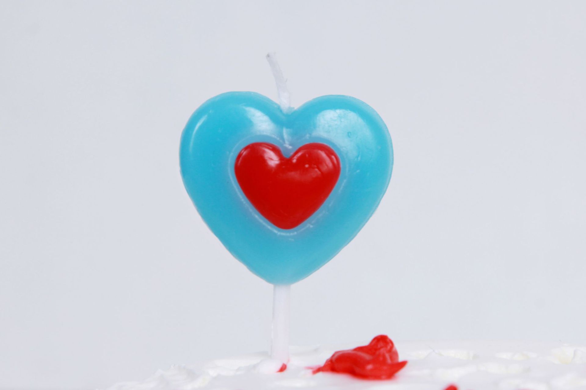 网红ins生日蜡烛双心爱心表白创意情人节浪漫求婚派对环保蜡烛