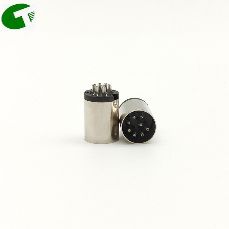 东莞厂家供应大din 8p公冲针端子 全锡 鼠标插头接口插座批发定制