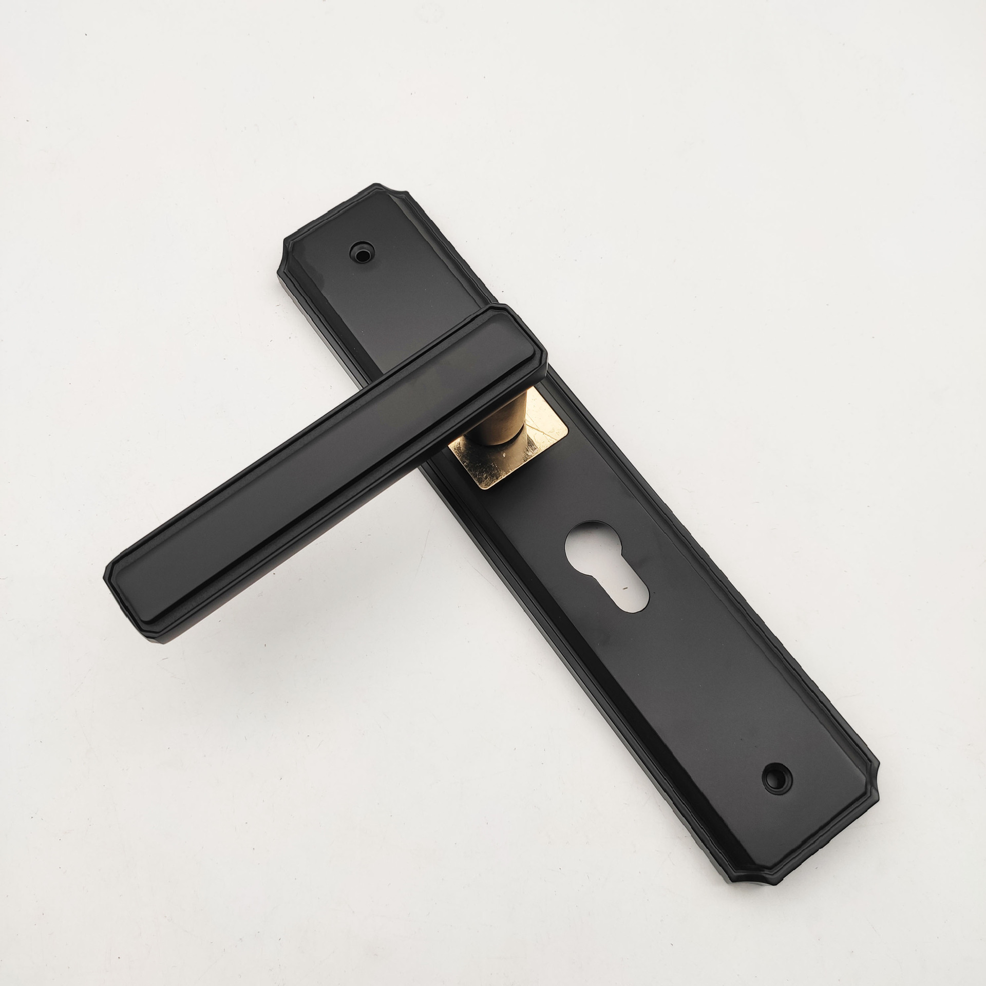 黑色室内门执手锁 木门压把锁 办公室锁具 卧室门执手锁 厂家批发