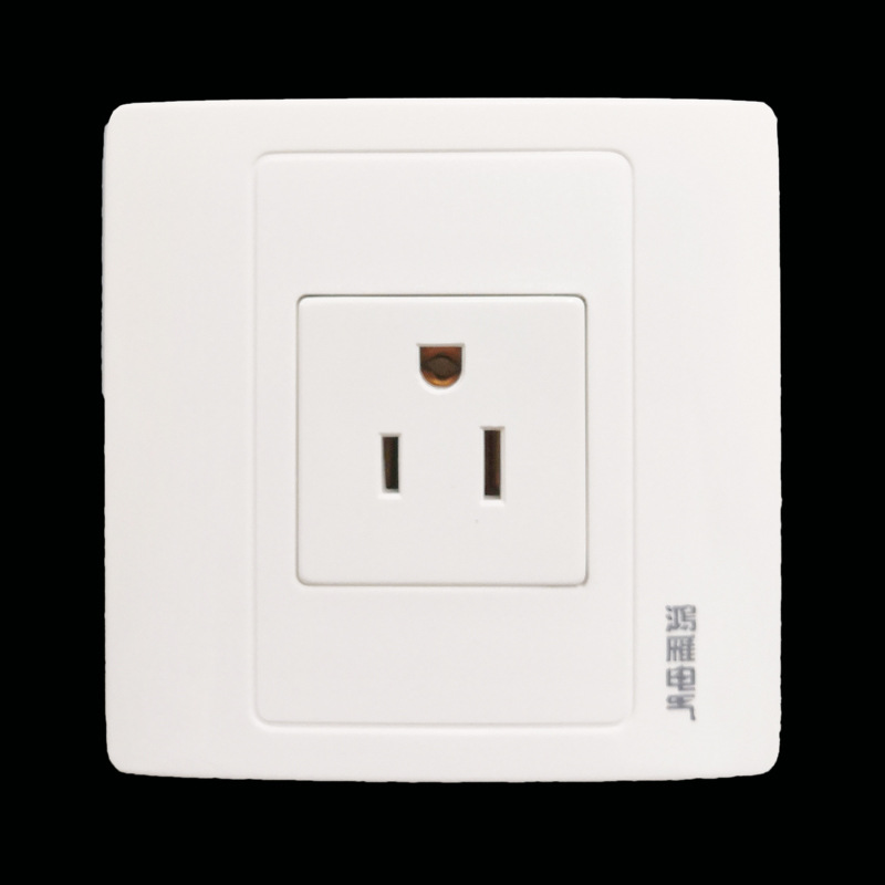 正品鸿雁插座86型美国美标u型插座电脑电源机柜服务器插m86zu10n