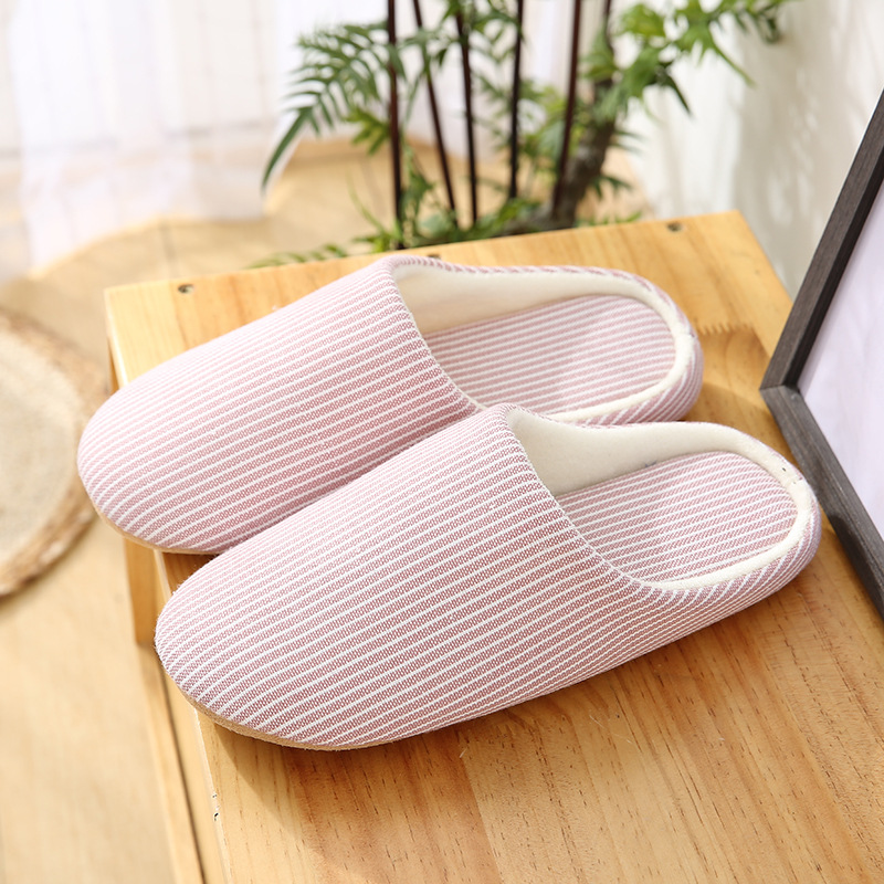 Machine Washable Soft Bottom Japanese Home Wooden Floor Silent Indoor Slippers Spring and Summer Men and Women Cotton Slippers Home