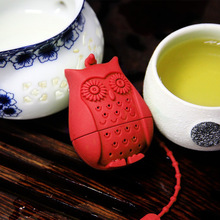 硅胶茶隔 猫头鹰泡茶器 小人硅胶茶漏 茶叶滤茶球可以做LOGO
