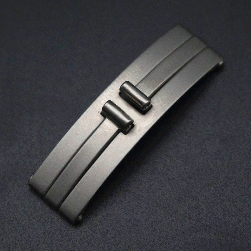 蓝气球 钢带蝴蝶拉扣实心表扣钢带对折拉扣 5mm 银色坦克手配配件