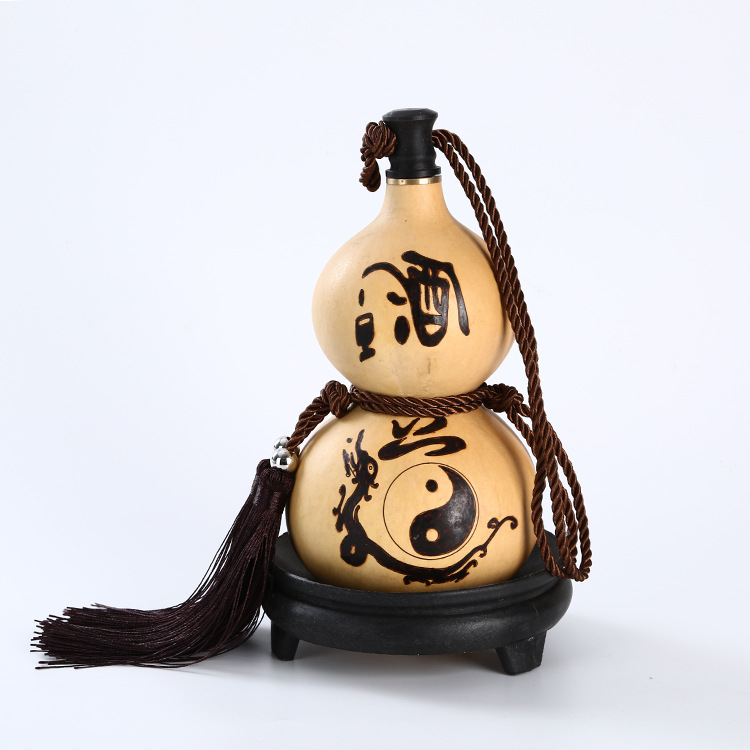 天然葫芦开口酒葫芦挂件做旧文玩老葫芦招财纳福仿古装酒葫芦摆件