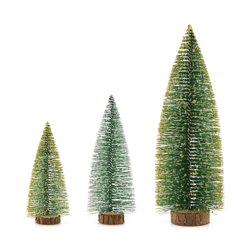 Mini Plus Golden, Silver and Pink Christmas Pine Tree Christmas Decoration Simulation Wooden Bottom Christmas Tree Bedroom Decoration Shengfa