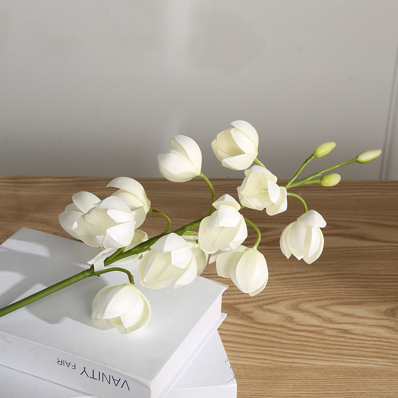 新款铃兰花仿真花手感插花花艺现代简约北欧客厅清新假花花束摆件
