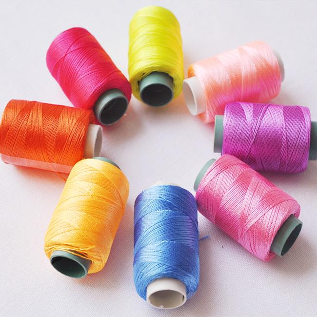 冰丝线合股绣花线绣鞋垫轴线丝光线手工丝线刺绣线流苏50色 可选
