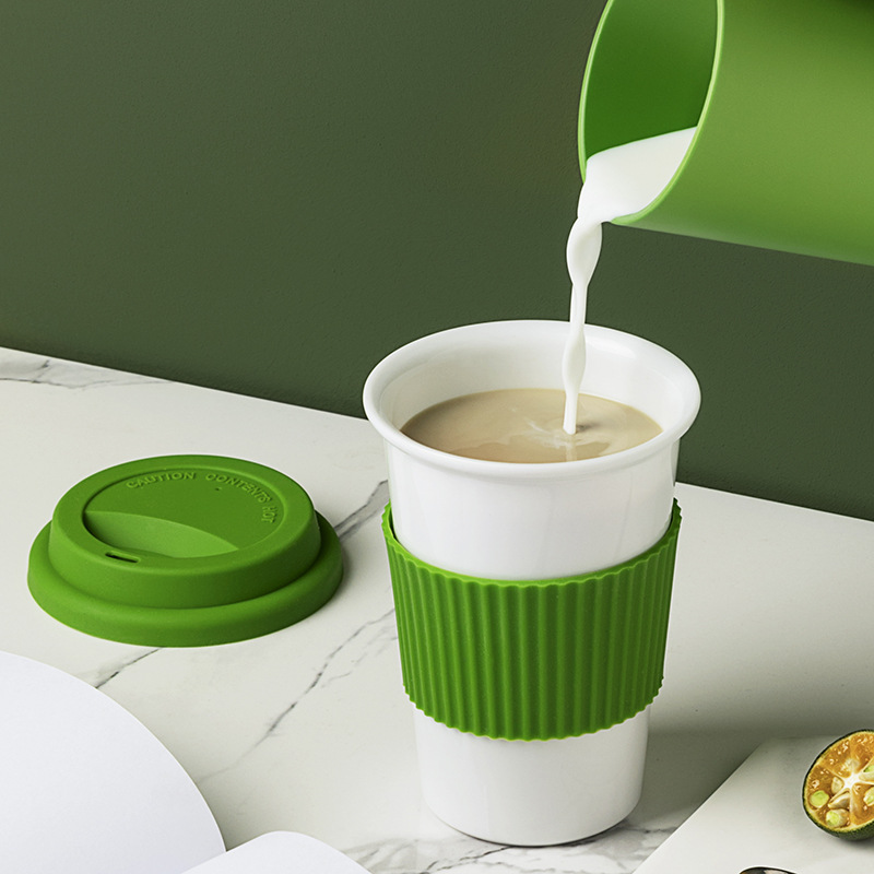 防烫咖啡杯pla聚乳酸材质可生物降解水杯咖啡杯过lfgb新品多色