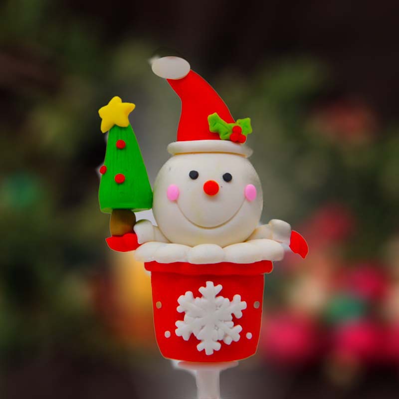 Cake Santa Claus Plug-in Baking Scene Decoration Supplies Cake Inserting Card Christmas Cake Decoration