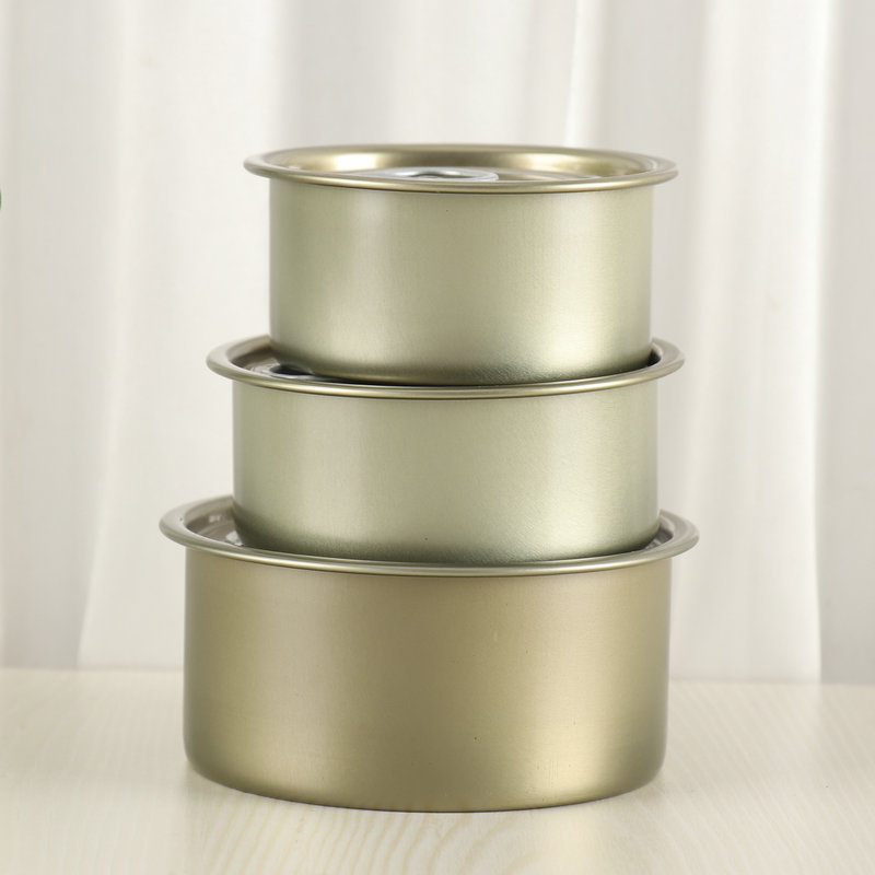 厂家生产 马口铁食品两片罐 圆形肉制食品易拉罐 创意咖啡包装盒