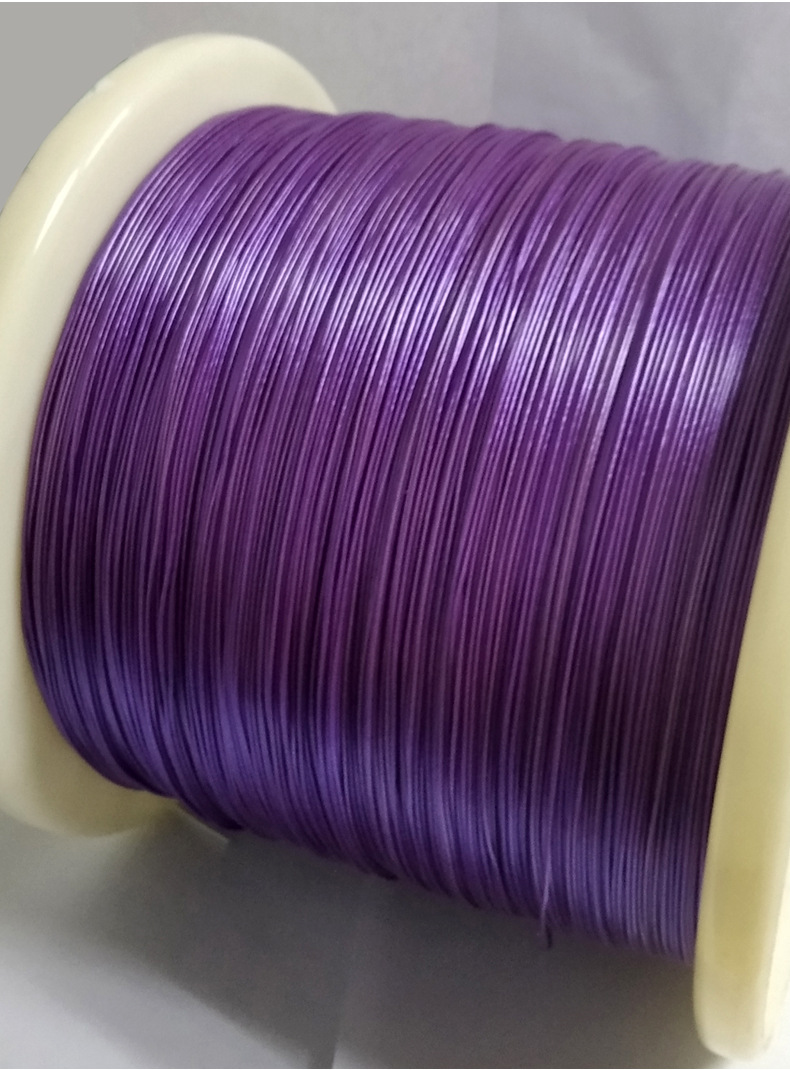 新款耳机线材透明紫色无氧铜银箔缠绕屏蔽升级线diy抗干扰耳机线