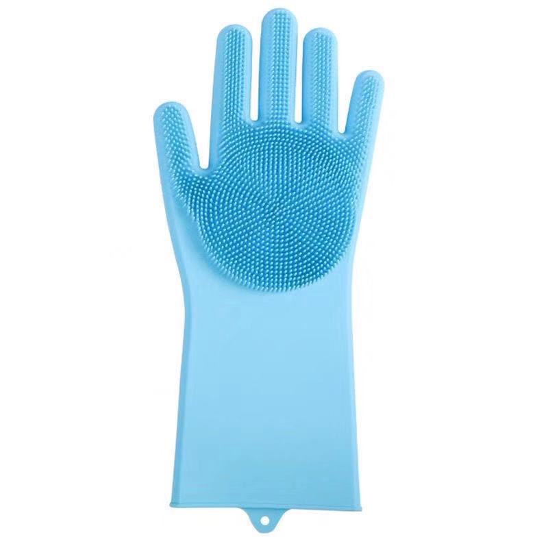 Magic Silicone Dishwashing Gloves Female Rubber Kitchen Housework Durable Waterproof Cleaning Brush Bowl Durable Fabulous Dish Washing Product