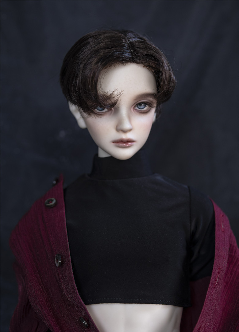 bjd假发3分 小三分 4分 sd男娃造型侧分短发牛奶丝