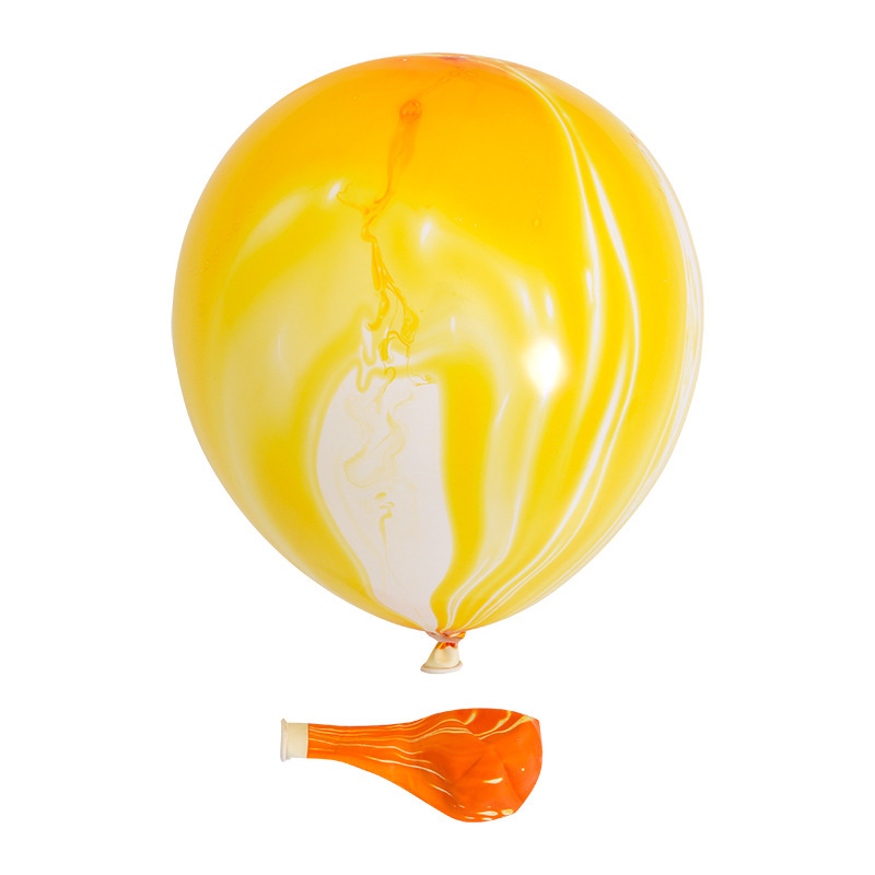 10寸12寸克圆形彩云朵玛瑙气球生日聚会派对主题背景装饰气球批发