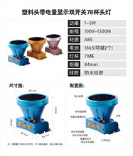 led户外强光手电筒头灯工矿灯带钓鱼支架螺丝双开关大功率78杯壳