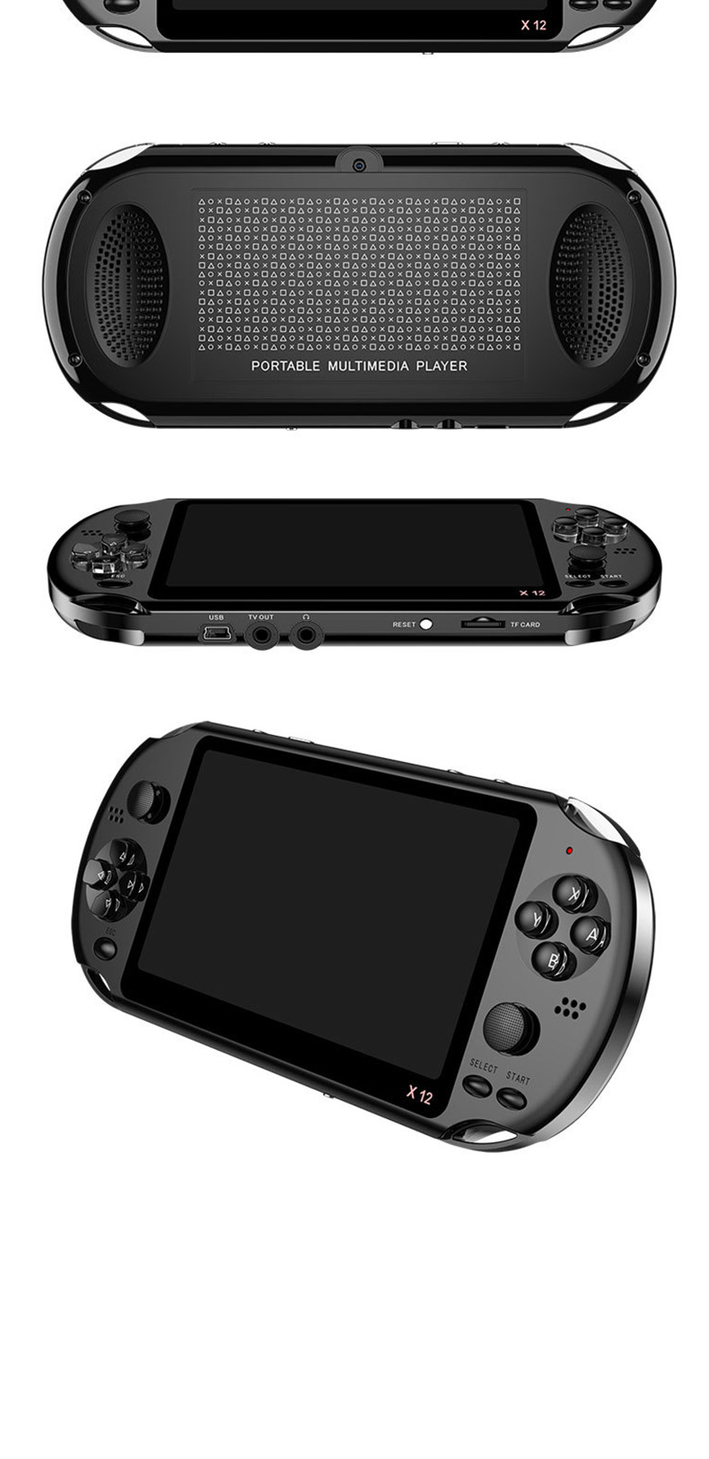 x12掌上游戏机街机8g双摇杆fn5寸高清大屏psp怀旧gba经典情怀老式
