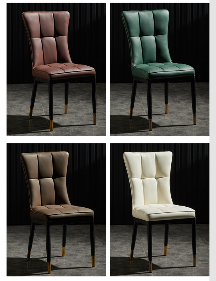 北欧餐椅高背设计师单人时尚个性阳台皮餐厅酒店休闲椅子