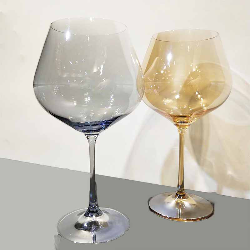 捷克进口 莱克斯无铅水晶杯创意炫彩高脚杯 葡萄酒杯 家用红酒杯