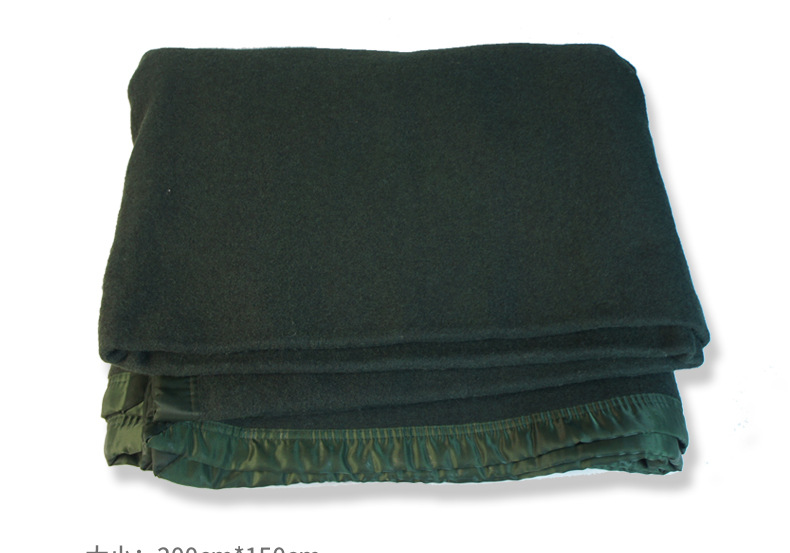 武军毯厂家直销定做野营救灾公用被装墨绿色橄榄绿军绿色09毛毯